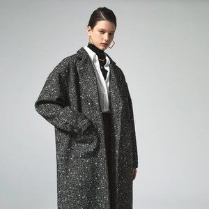 NWT Commense Tweed Boucle Wool Coat